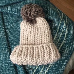 Knit puff ball winter hat